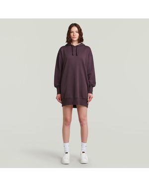 G-Star Hooded Sweater Dress - Red