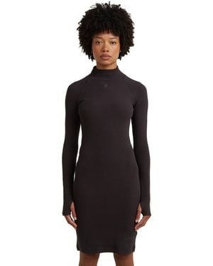 G-Star Rib Slim Dress - Black