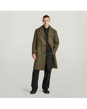 G-Star G-Star Raw Premium Wool Overcoat - Green