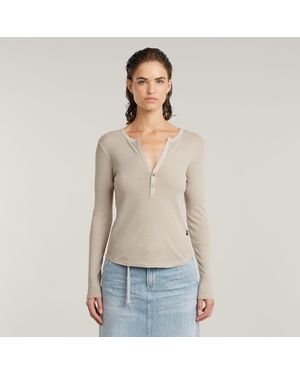 G-Star Deep V Slim Top - Naturel