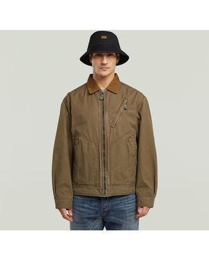 G-Star Duty Canvas Trucker Jacket - Green