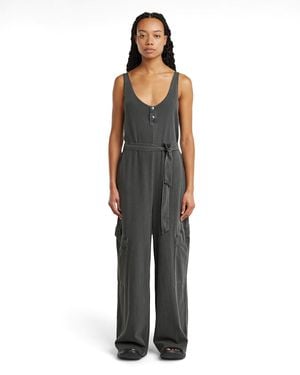 G-Star Overdyed Utility Loose Jumpsuit - Black