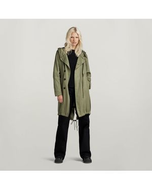G-Star Fluid Fishtail Hooded Parka - Grün