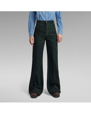 G-Star Deck Ultra High Wide Leg Pants - Blue