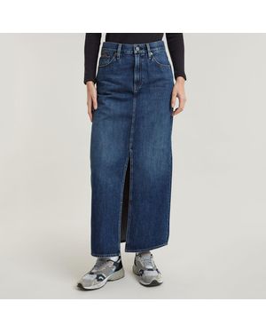 G-Star Maxirock Viktoria Long Skirt wmn im Jeans-Look - Blau
