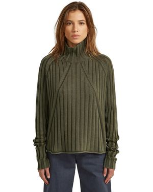 G-Star Washed Loose Turtle Knit - Green
