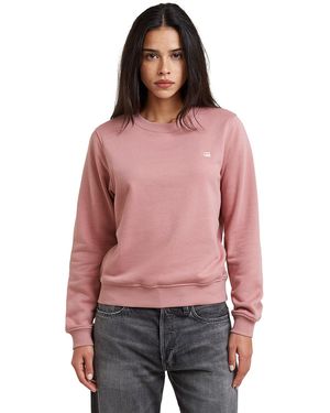 G-Star Logo Crew Sweat - Red