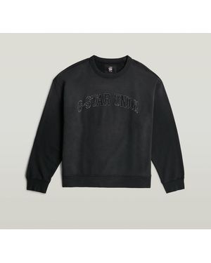 G-Star Sunfaded Applique Loose Sweatshirt - Schwarz