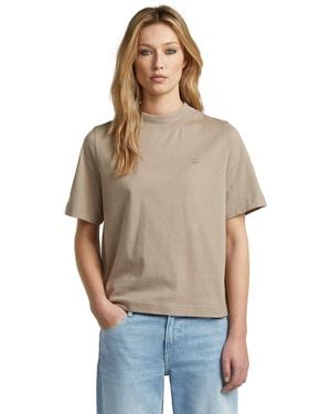 G-Star Logo Mock T-Shirt - Grey