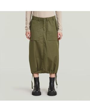 G-Star Midi Parachute Skirt - Green