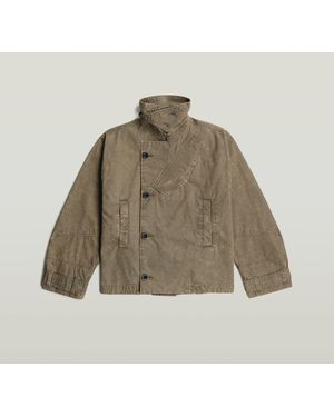 G-Star Trench-Coat Court Et Oversize - Vert