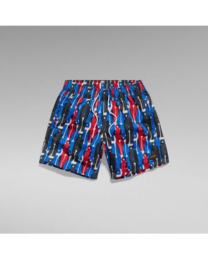 G-Star Dirik Allover Badeshorts - Blau