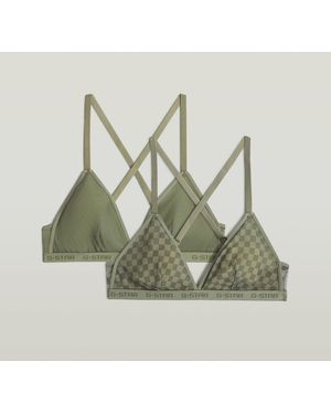 G-Star Mesh Triangle Bralette Set Van 2 - Groen