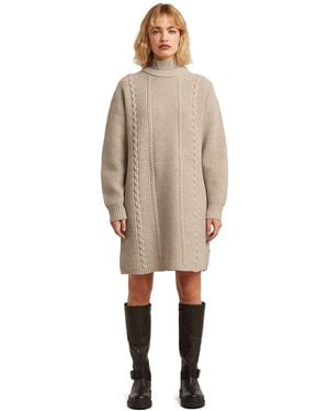 G-Star Cable Loose Knit Dress - Natural