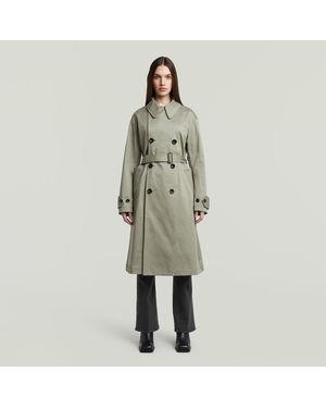 G-Star High Trenchcoat - Groen