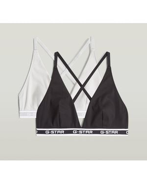 G-Star Multiway Triangle Bralette 2-Pack - Black