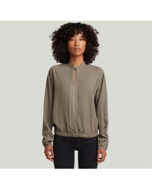 G-Star Stand Up Collar Shirt - Gray