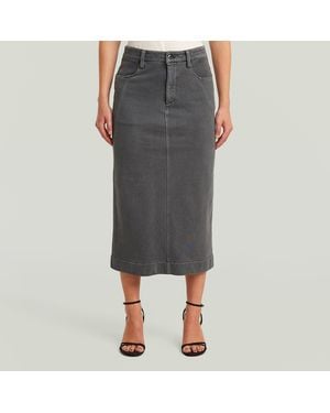 G-Star Gewaschener Midi-Pulloverrock - Grau