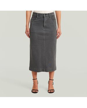 G-Star Washed Midi Sweater Rok - Grijs