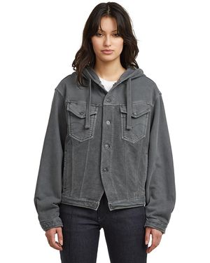 G-Star Washed Hoodie Sweater Jacket - Grey