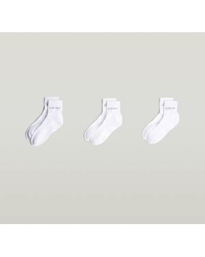 G-Star Anklet Sock 3-Pack - White