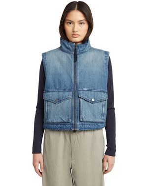 G-Star 2-Pocket Padded Zip Vest - Blue