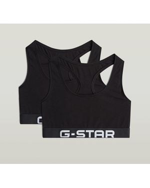 G-Star Racerback Bralette 2-Pack - Black