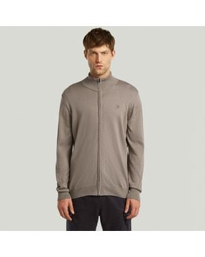 G-Star Core Zip Through Knit - Brown