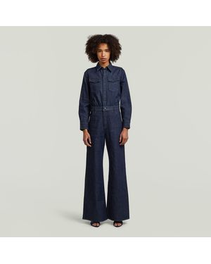 G-Star Western Wide Leg Jumpsuit - Blauw