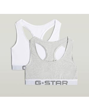 G-Star Racerback Bralette Set Van 2 - Wit