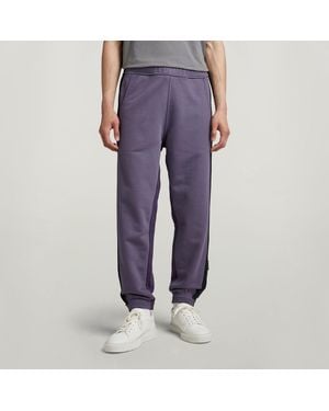 G-Star Tape Color Block Tapered Sweat Pants - Purple