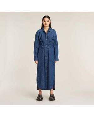 G-Star Long Tab Shirt Dress - Blue