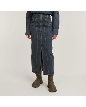 G-Star Viktoria Moto Long Skirt - Blau