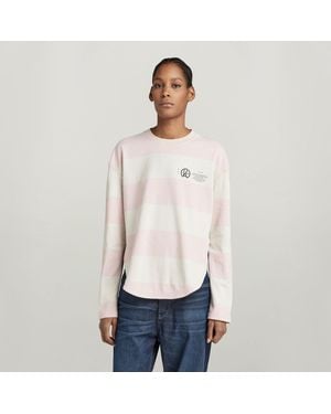 G-Star Lightweight Striped Sweater - White