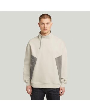 G-Star Sweat Fabric Mix Zip - Neutre