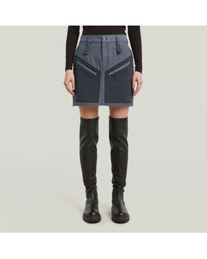 G-Star Viktoria Tone On Tone Rok - Blauw