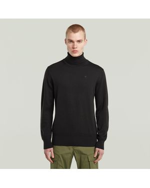 G-Star Premium Core Turtle Strickpullover - Schwarz