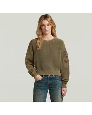 G-Star Washed Pocket Loose Knit - Green