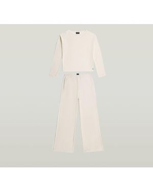 G-Star Tee And Pant Pajamas Set - Natural