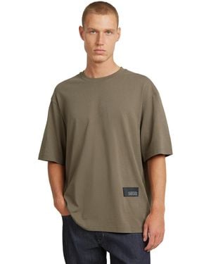 G-Star Badge Boxy T-Shirt - Brown