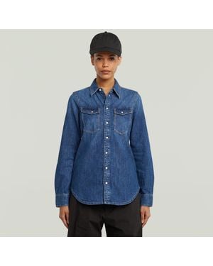 G-Star Slim Western Shirt - Blue