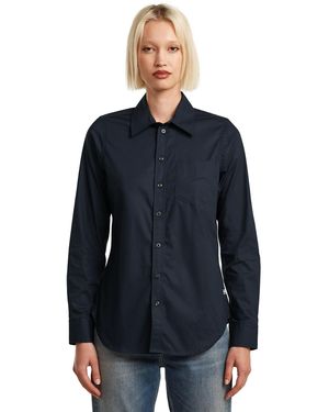 G-Star Slim Poplin Long Sleeve Shirt - Blue