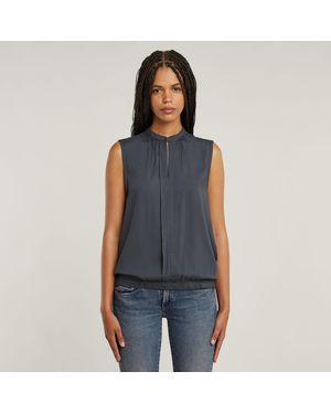 G-Star Stand Up Collar Top - Blue