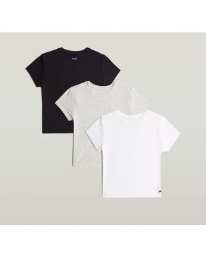 G-Star Cropped T-Shirt 3-Pack - White