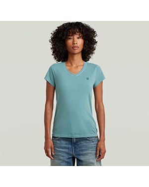 G-Star Overdyed Eyben Slim V T-Shirt 2.0 - Blue