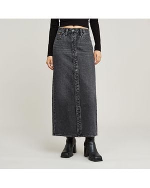 G-Star Viktoria Snaps Long Skirt - Black