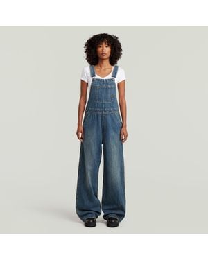 G-Star Straight Leg Latzhose - Blau