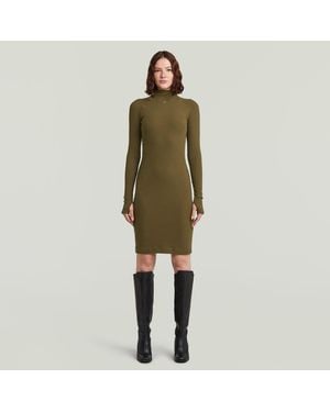 G-Star Rib Slim Dress - Green