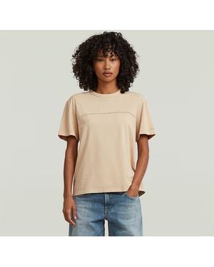 G-Star Washed Seam T-Shirt - Natural