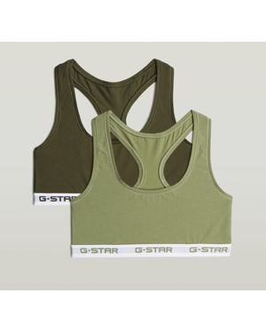 G-Star Racerback Bralette 2-Pack - Green